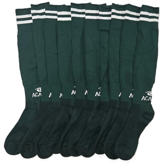 Soccer Socks 5 Pairs Forest Green EU 43–46 US 9.5–12 OTC - Picture 1 of 7